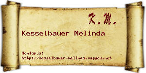 Kesselbauer Melinda névjegykártya